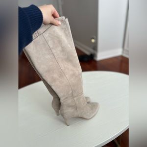 Dolce Vita cream knee high boots